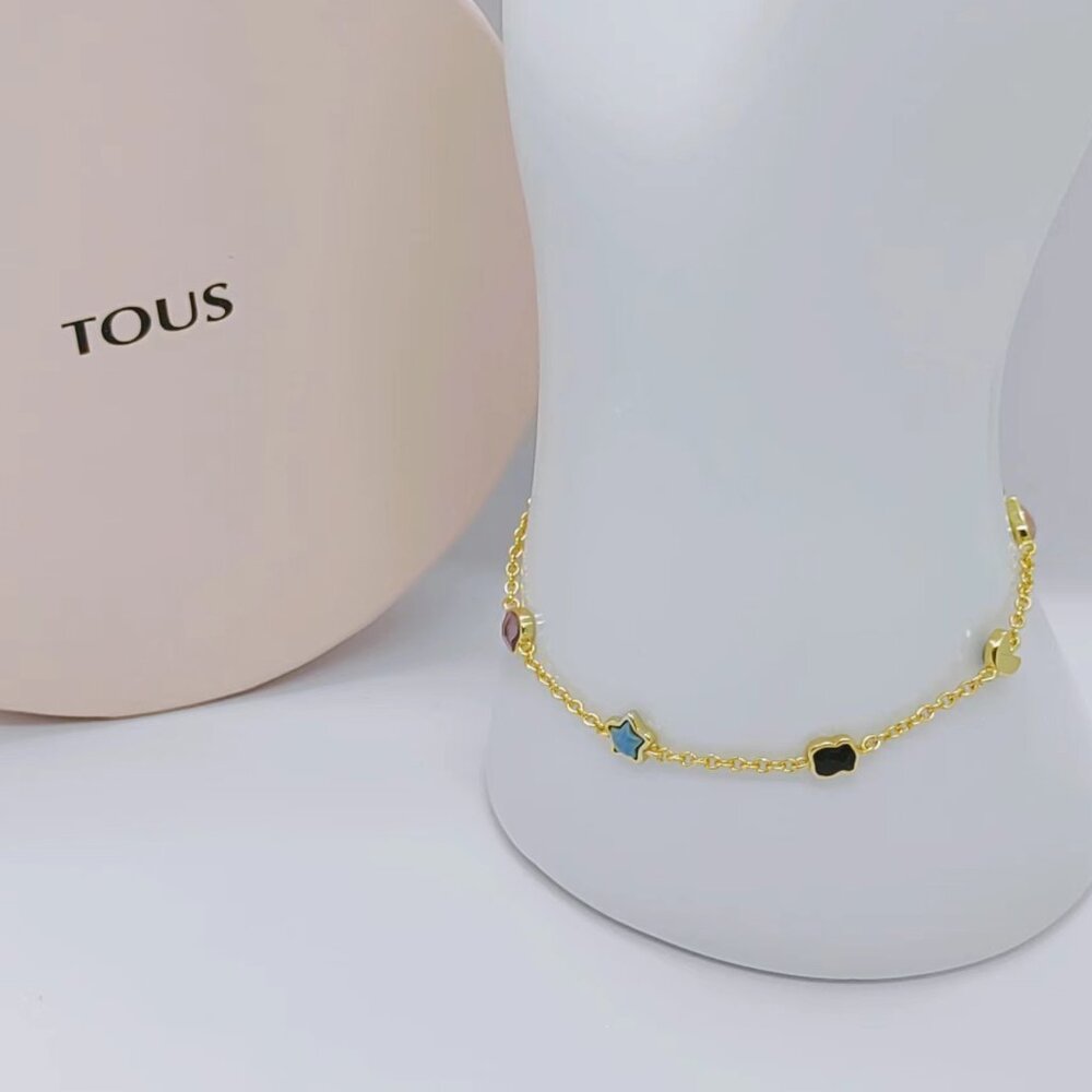 TOUS Bracelet Glory Bracelet in Silver Vermeil with five Gemstones Bracelet - Picture 1 of 7
